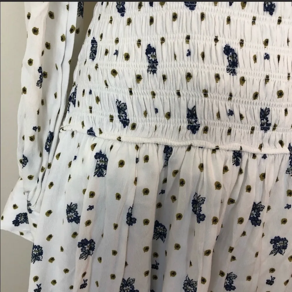 Free People Two Faces Printed Mini Peasant Dress Flower - Image 8