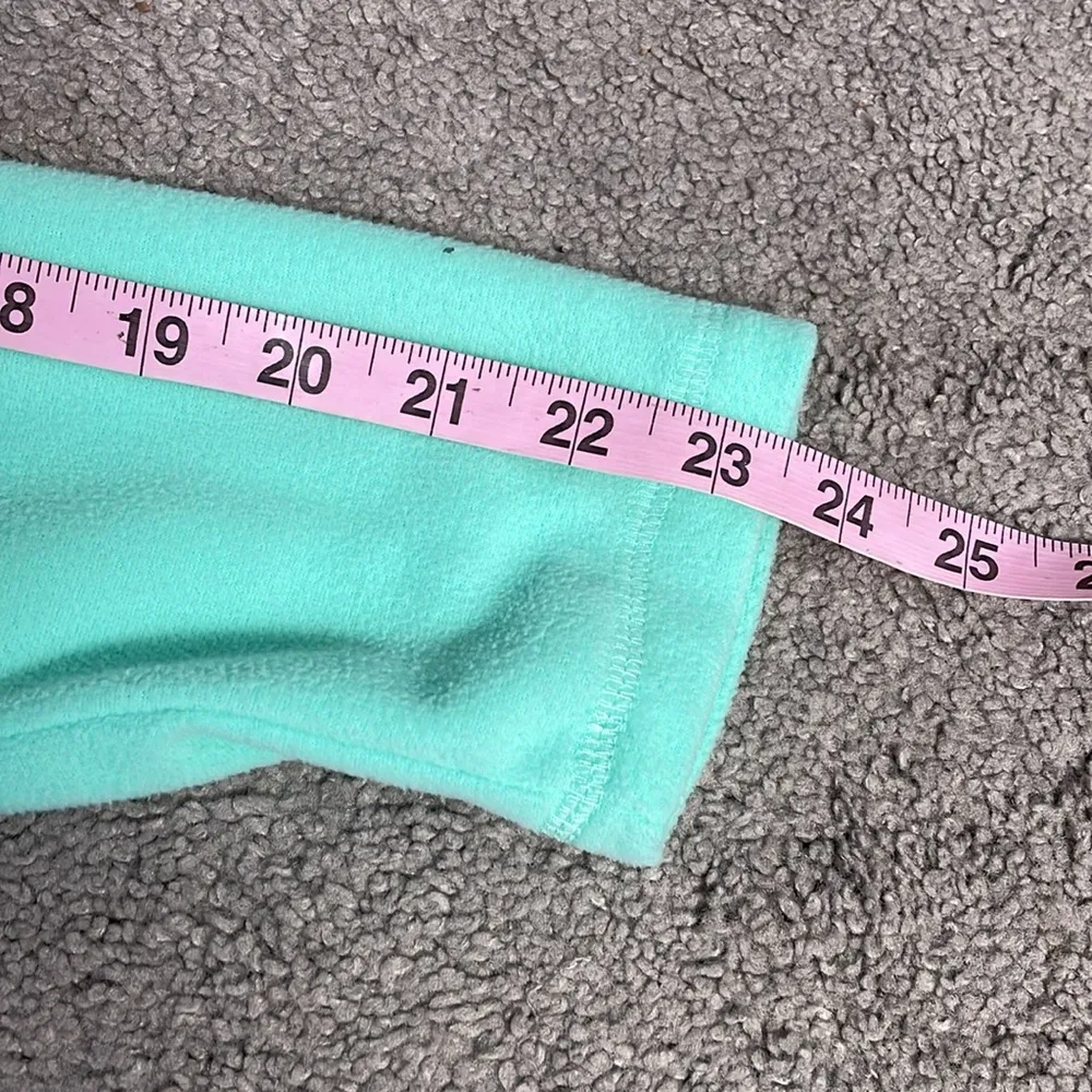 Made For Life Sea Foam Green & Gray Quarter Zip Fleece Jacket Size Medium - Image 8