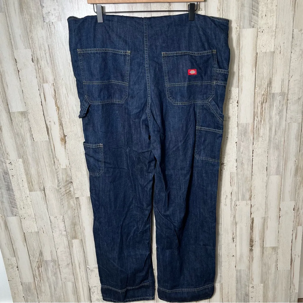 Vintage Y2K Dickies Denim Bib Overalls Cargo Carpenter Straight Leg Womens Large - Image 6