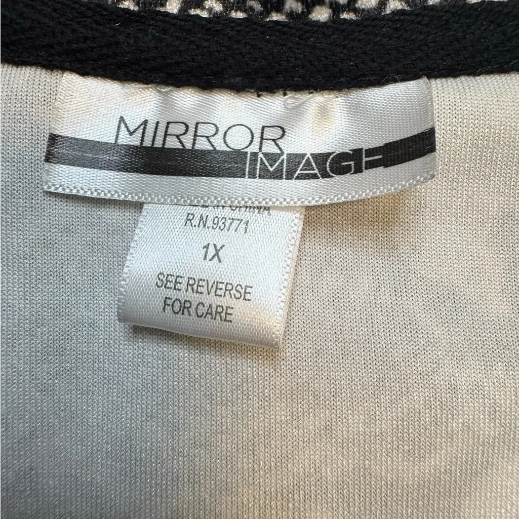 Mirror Image 1X Black/white Reptile Print Full Zip Sweat/Jacket Black - Image 5