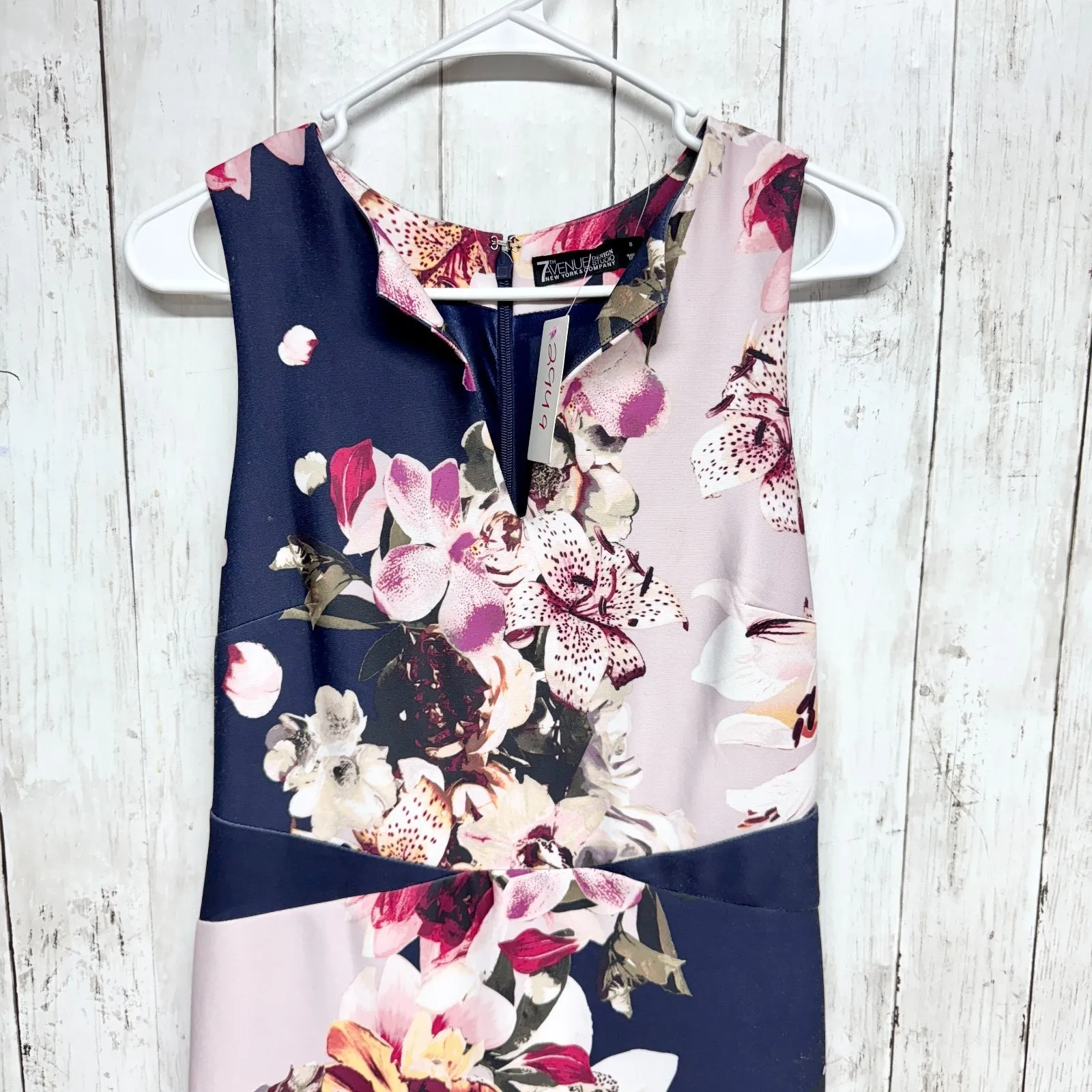 7th Avenue New York & Company Dress Women Size Small Floral Sleeveless Midi - Image 2