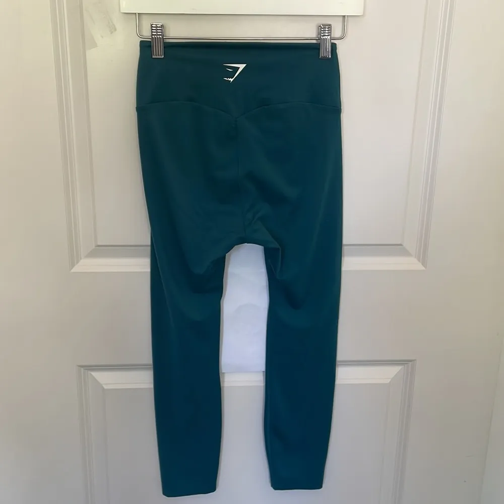 Teal Capri Leggings Medium - Image 3