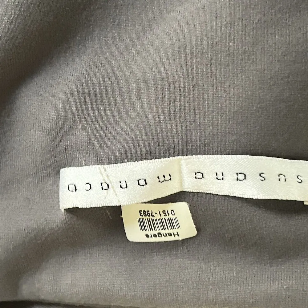 Susana Monaco Gray Sleeveless‎ Stretchy Dress With Belt Size L Junior - Image 6