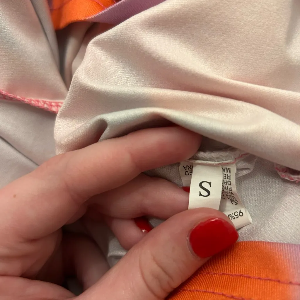 Vibrant Multicolor Mini Dress Orange - Image 2