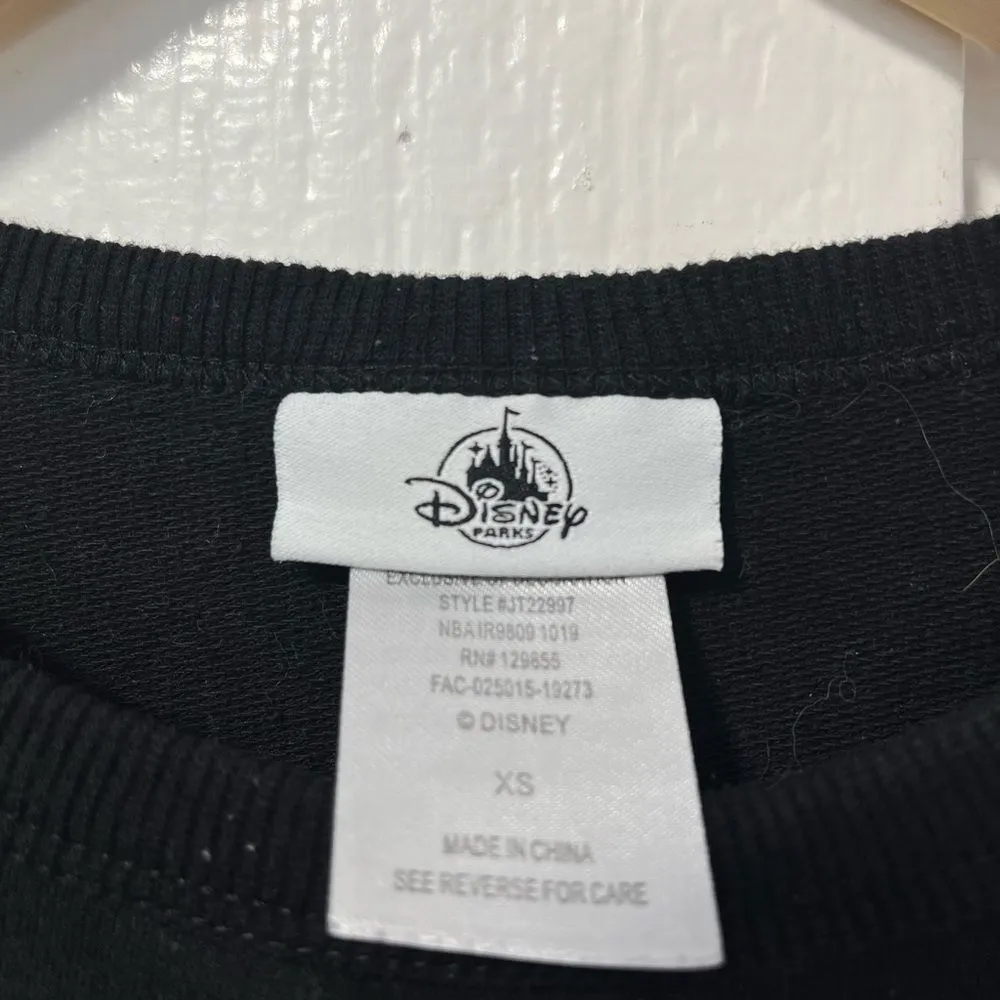 Walt Disney World Black and grey sparkle glittery spirit jersey sweatshirt xs - Image 7