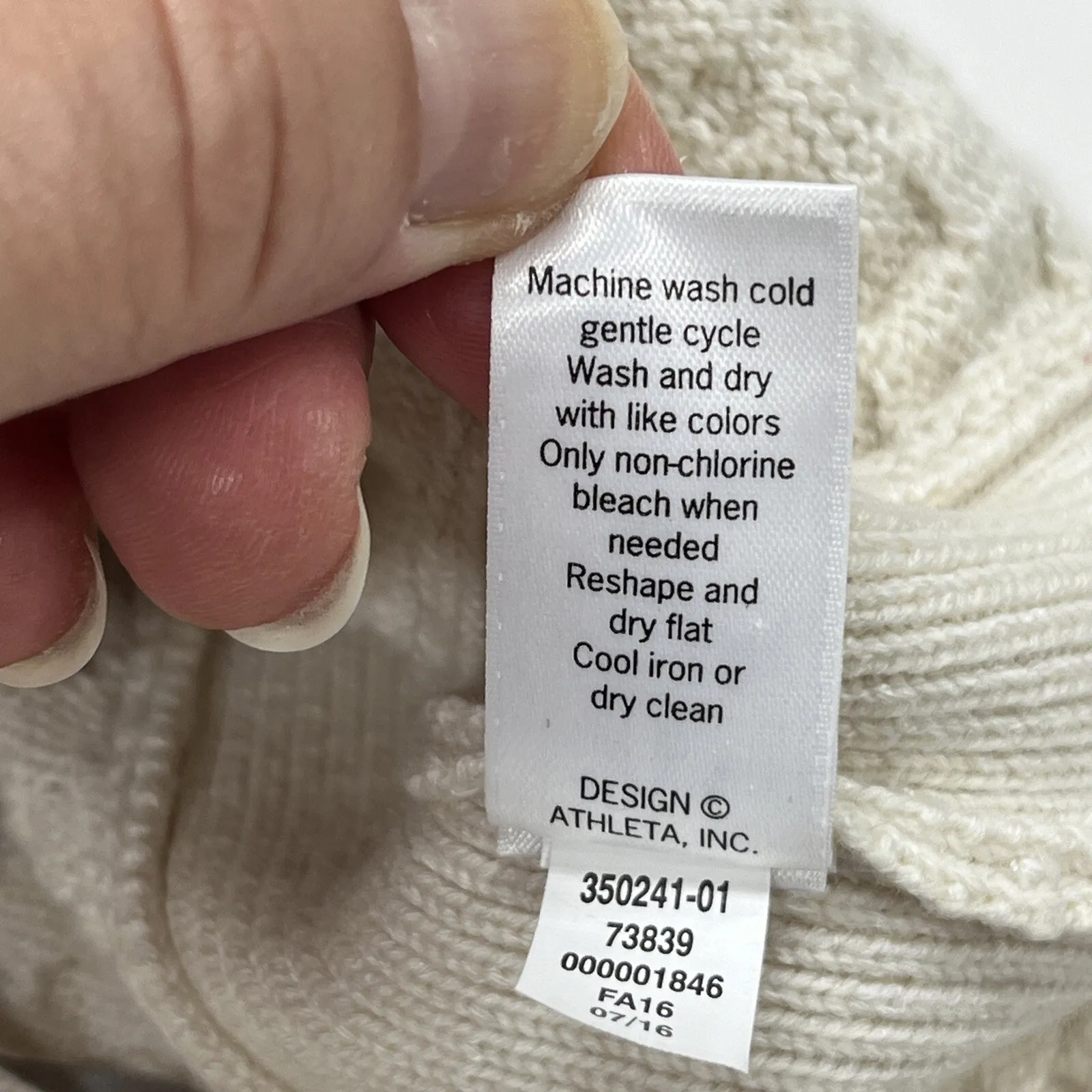 Athleta Honeycomb Knit Chunky Extra Fine Merino Wool Blend Sweater Women Small - Image 8