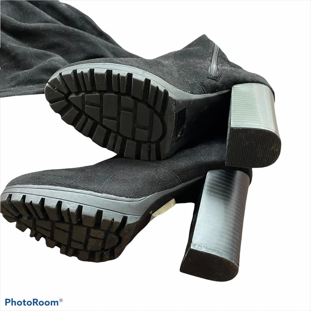 Wild Diva  over the knee heeled lace up boots - Image 3