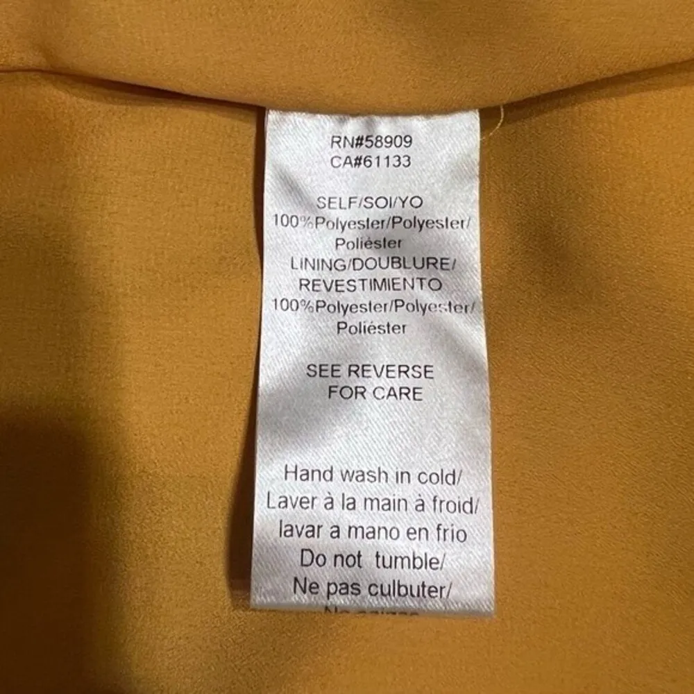 Beautiful mustard yellow flowing ruffle midi dress size small NWOT - Image 6