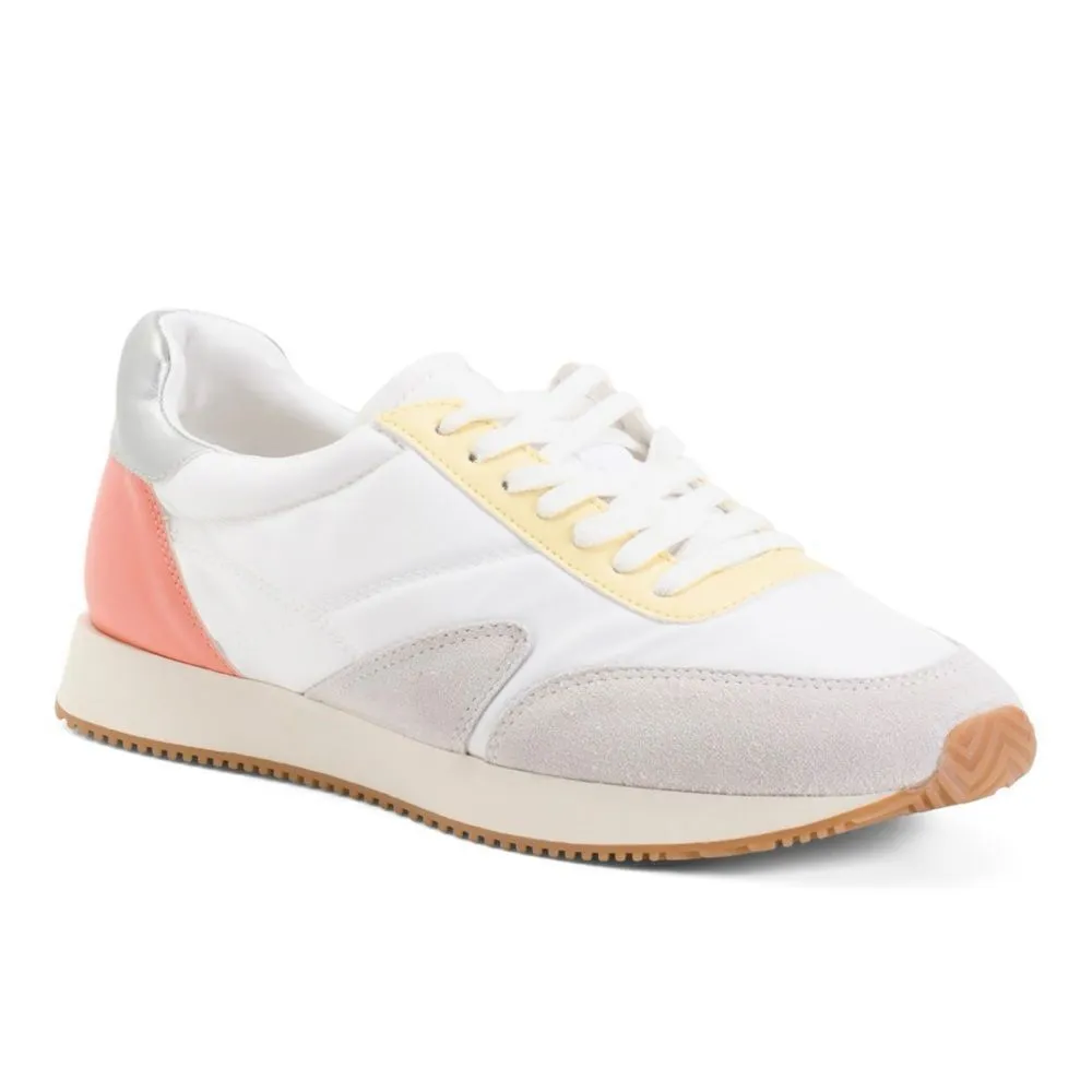 MATISSE Colorblock Suede Farrah Lace Up Low Top Trainers Sneakers White 9M White Size 9 - Image 2