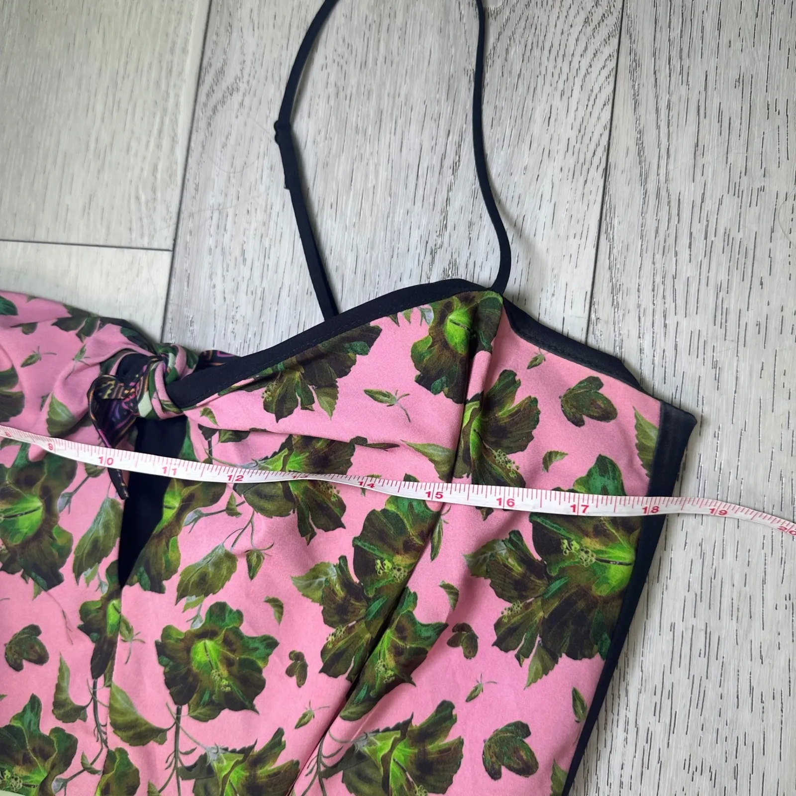 Clover  Canyon colorful patterned‎ jumpsuit straight leg black pink large - Image 5