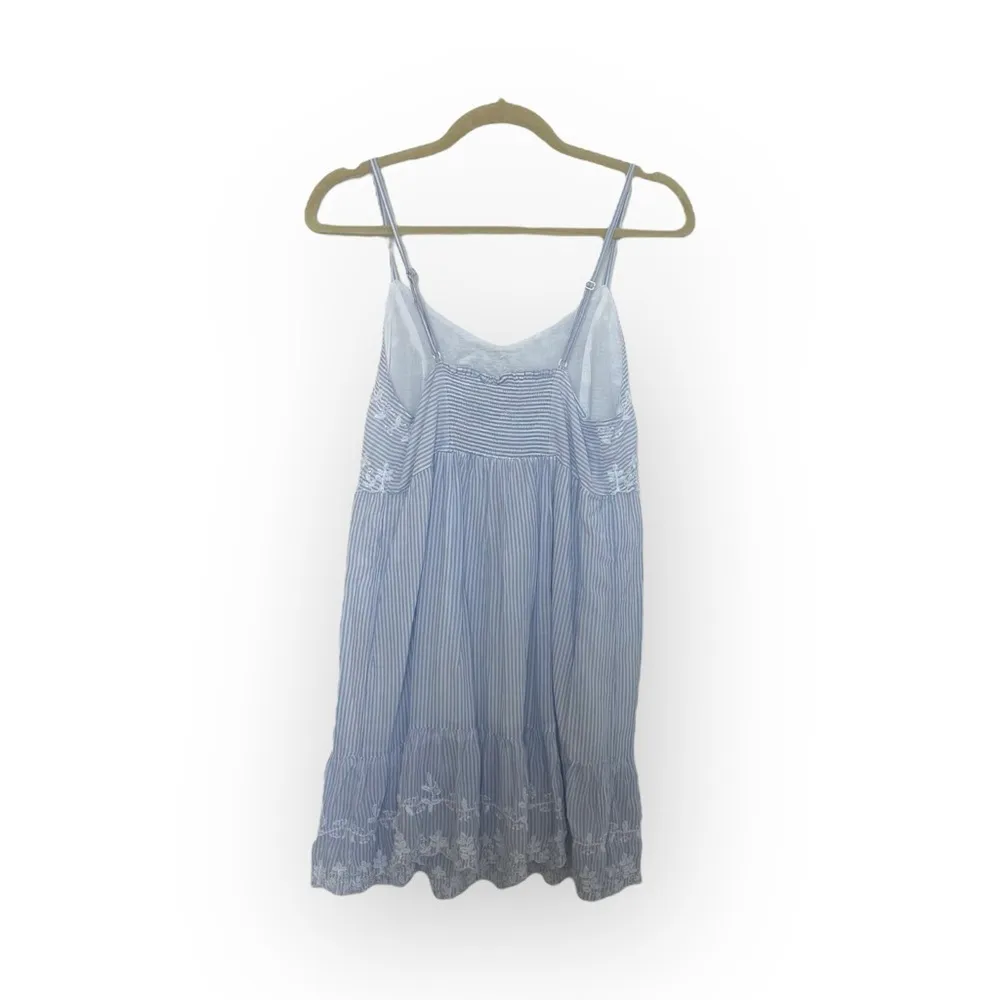 Joie ミ Floral Embroidery Lace Spaghetti Strap Sundress ミ Blue White Stripe ミ S - Image 10