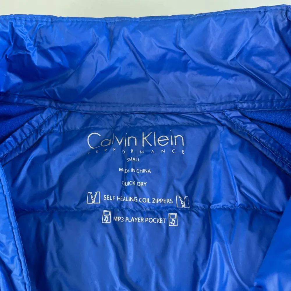 Calvin Klein Performance Cobalt Blue Activewear Asymmetrical Full Zip Jacket S - Image 4