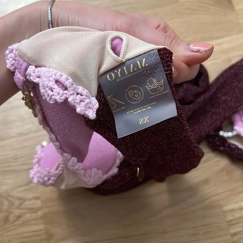 New Maiyo selene red and pink color block bikini Size XS - Image 7