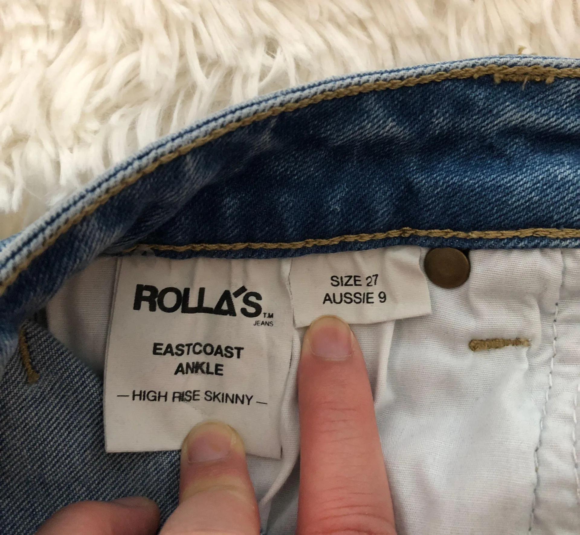 Rollas eastcoast high rise skinny jeans in worn ocean blue - Image 4