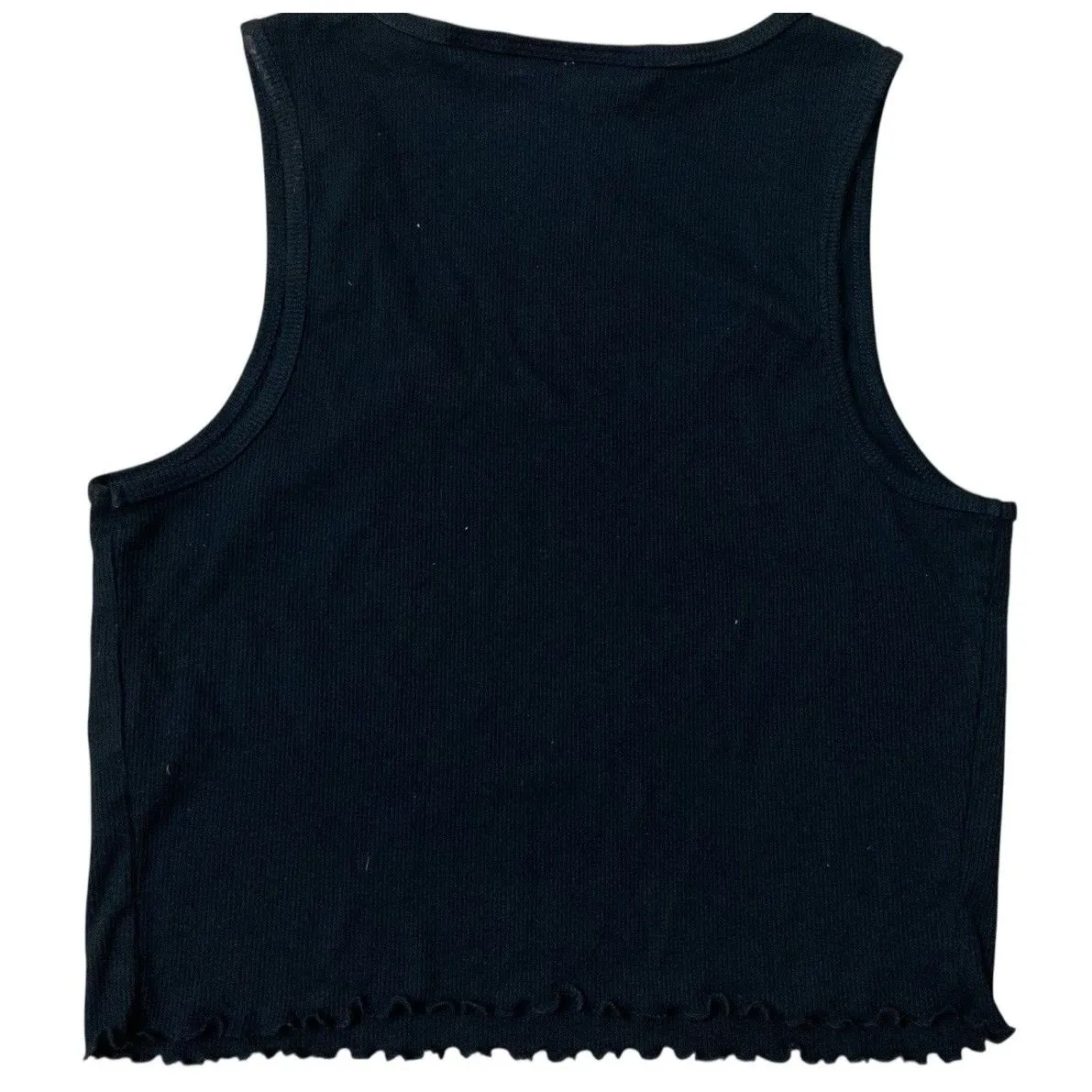 Juicy Couture Forever 21 Black Rhinestone Crop Tank‎ Top Women’s Sz L  Y2K Style - Image 6