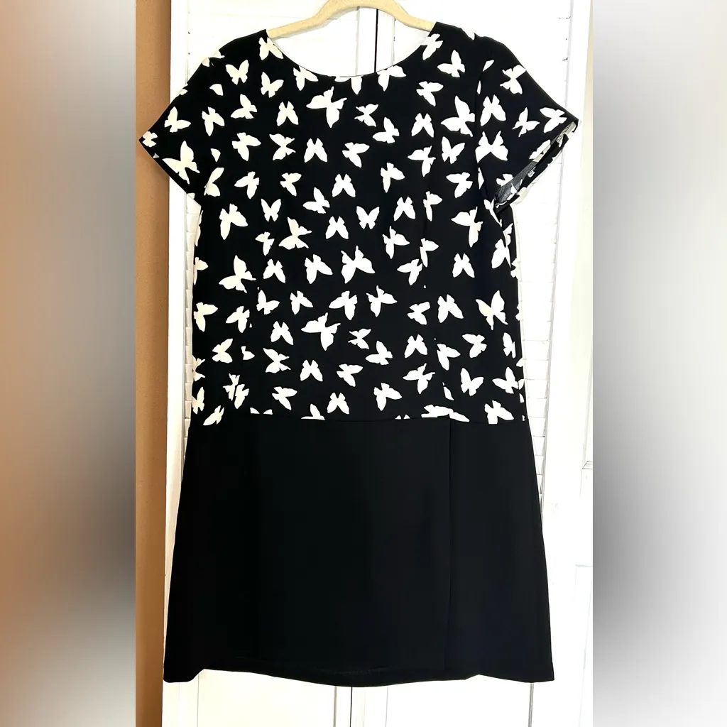 Ann Taylor LOFT womens size 12 butterfly kiss short sleeve dress - Image 2