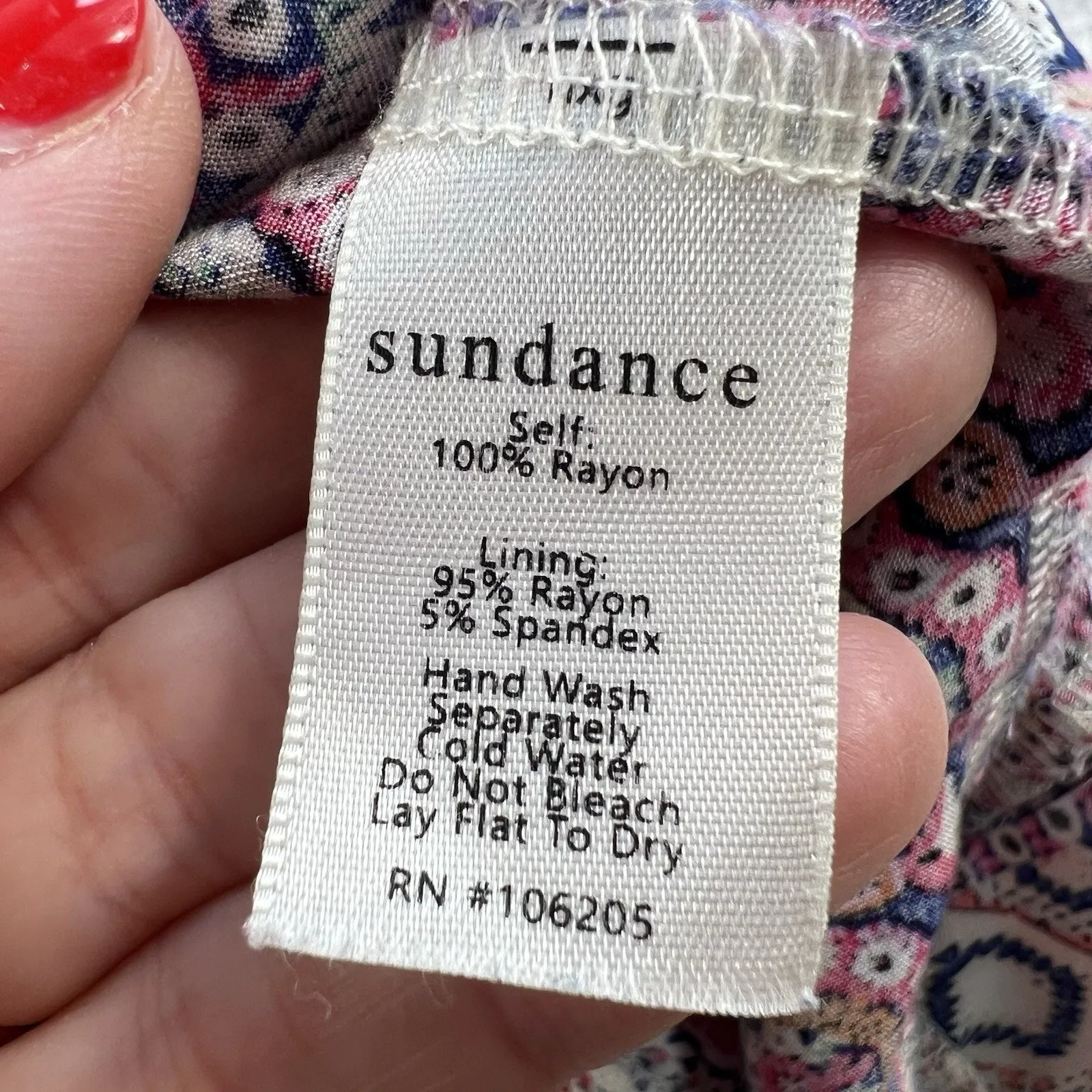 Sundance L Large Avignon Terraza Floral Dress Patchwork Bohemian Keyhole Boho Pink - Image 6