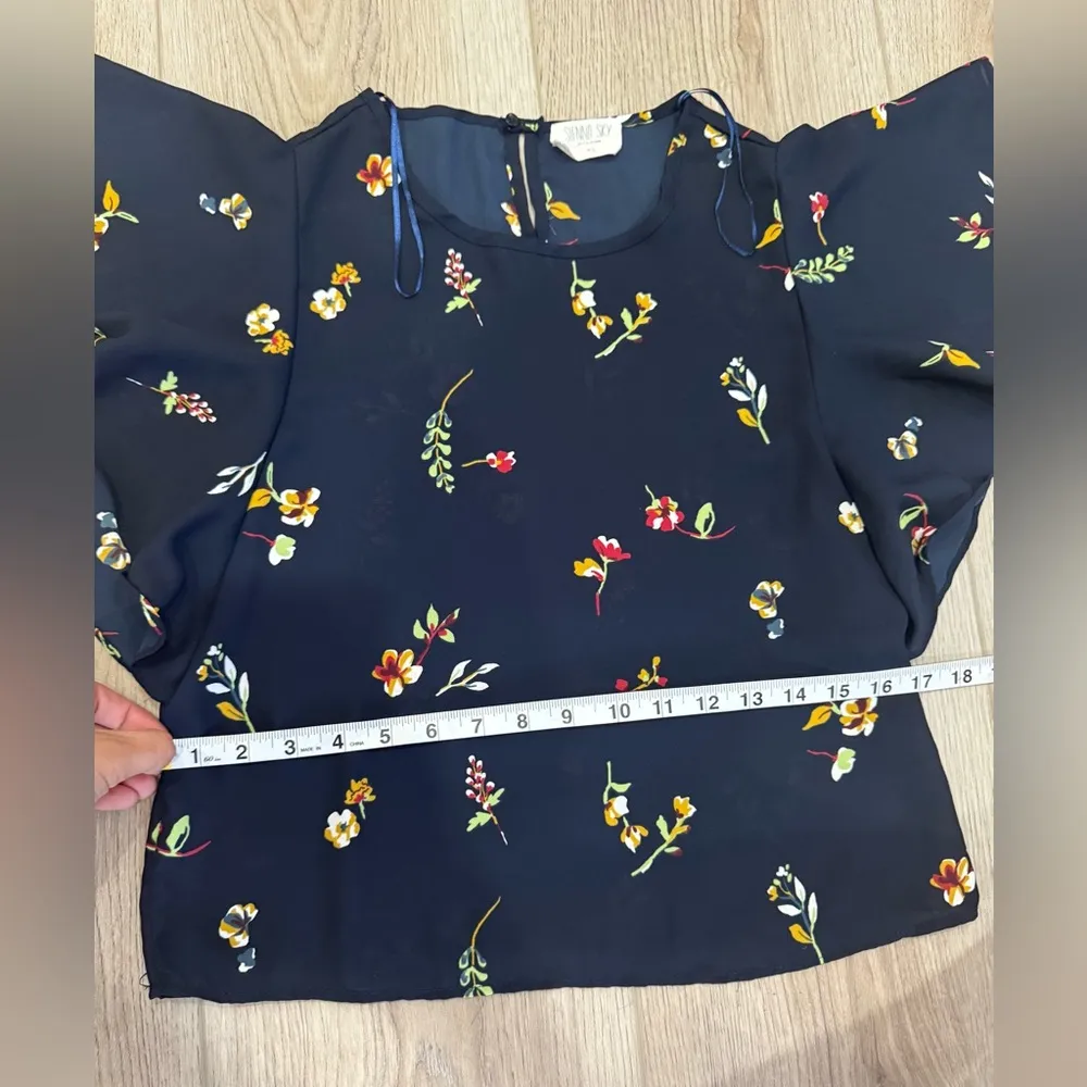 Floral Black Women's Top - Image 5