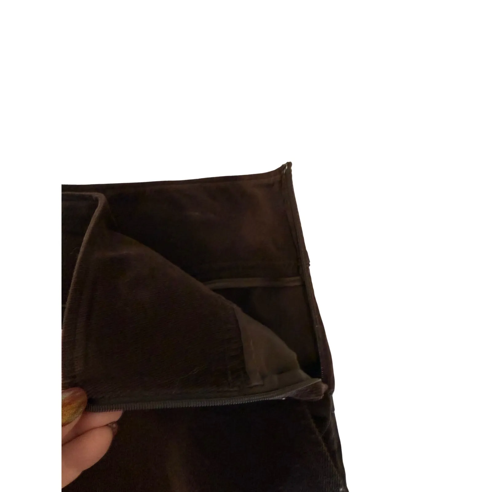 Carole Little Corduroy Skirt Brown Pleated A Line Career Wear Womens‎ Size 10 - Image 5