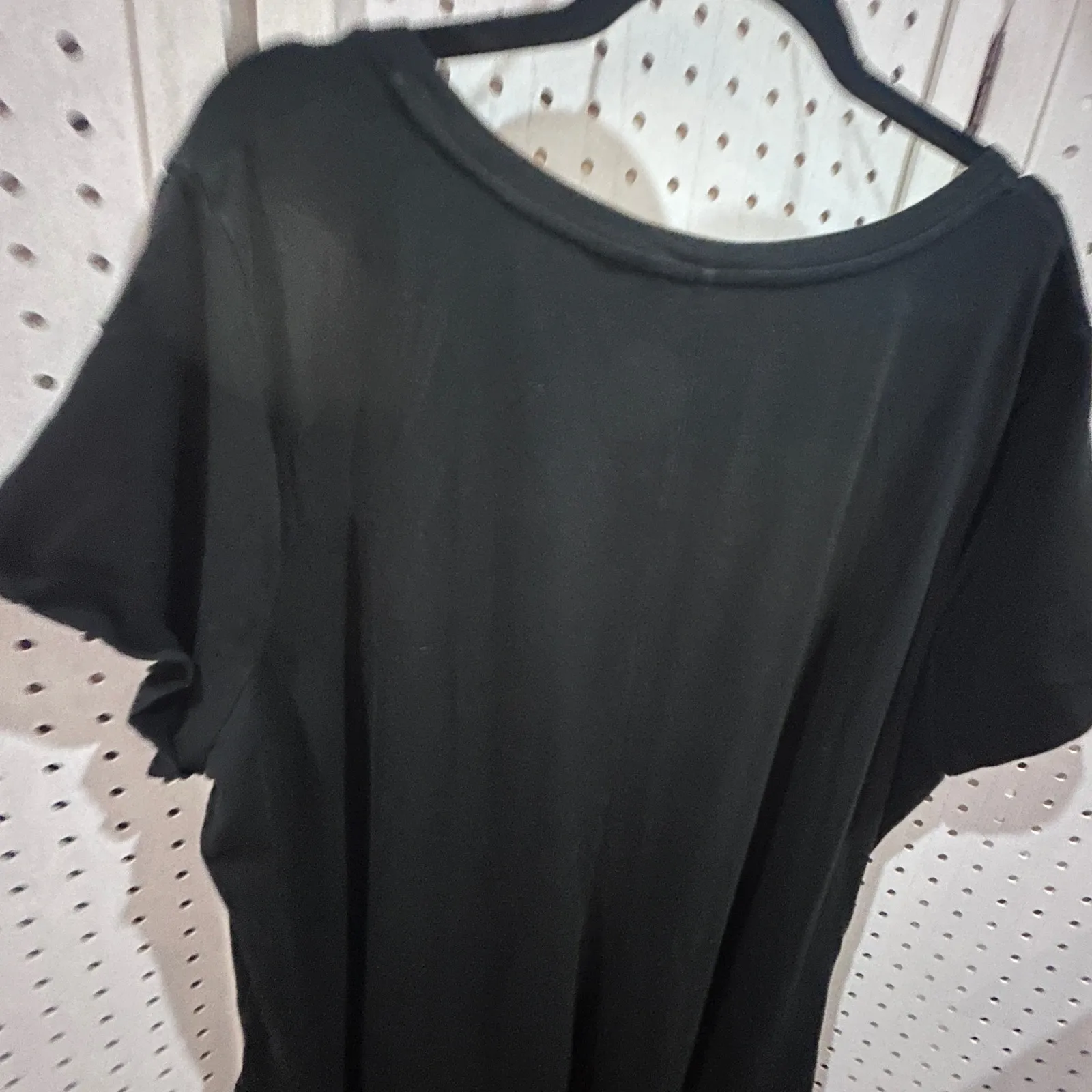 Isaac Mizrahi Live Black Crew Neck Short Sleeve Tunic Dress Size 3X - Image 7