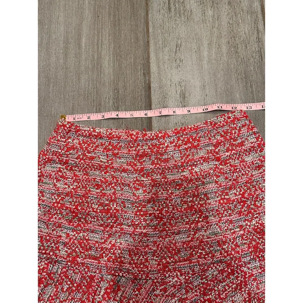 Zara Red Tweed Mini Skirt size XS - Image 7