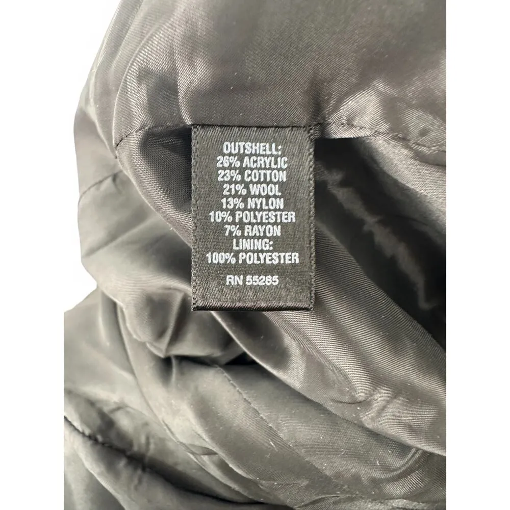 Express | 8 Blazer Cropped Tweed Gold Button Jacket Coco Luxury Women's Black - Image 4