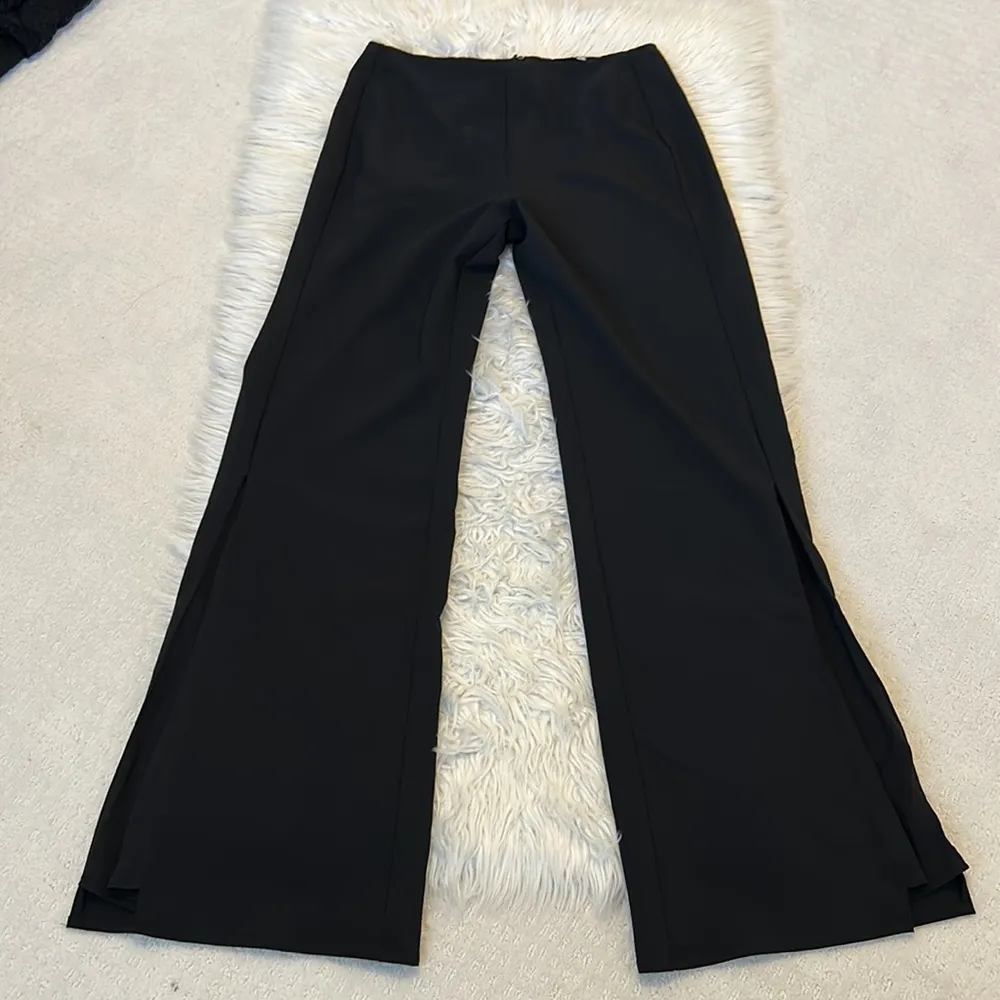 Lovers + Friends Black Split Hem Trousers - Image 2