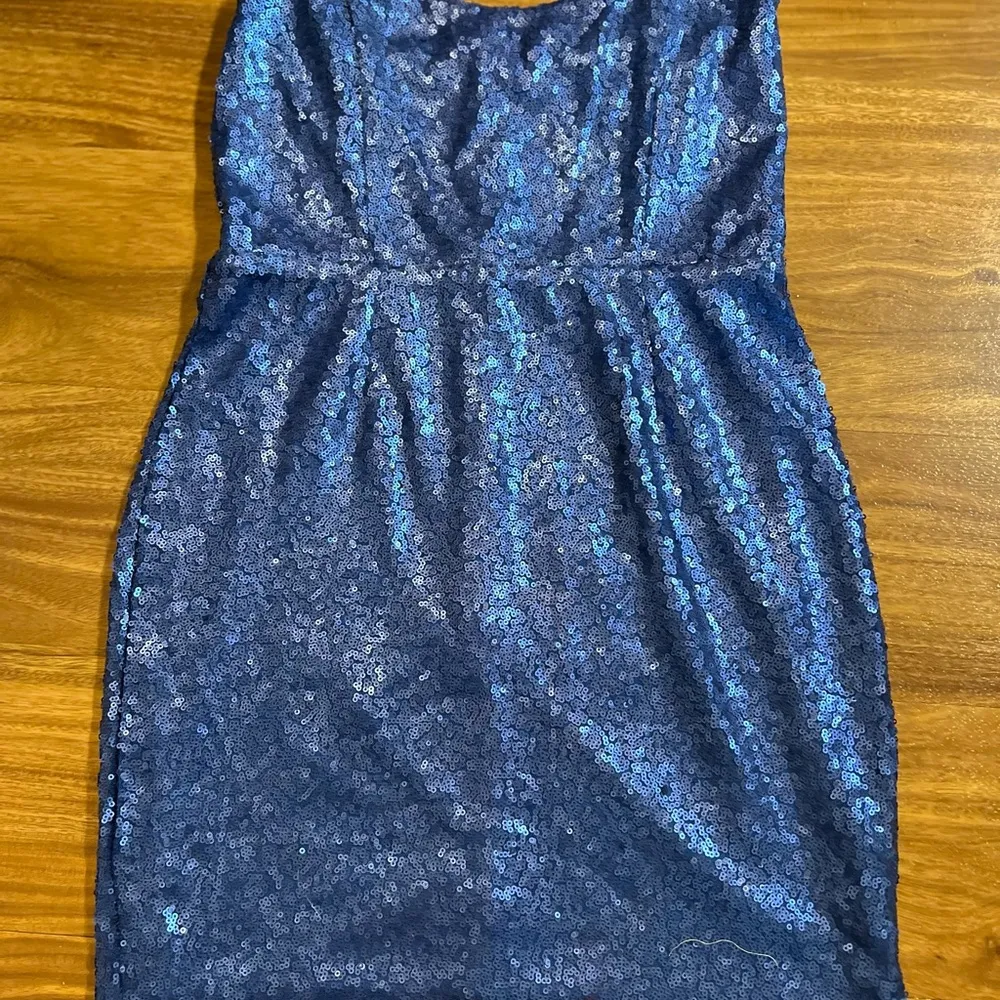 Revolve Blue Sequin Mini Dress - Image 5