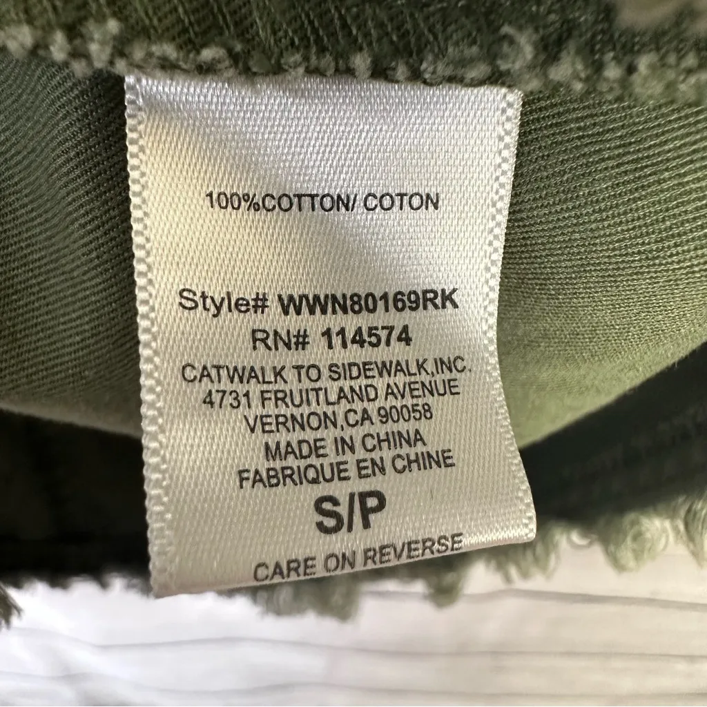 RO & DE Anthropologie Cargo Vest‎ Full Zip Jacket Olive Green Womens Size Small - Image 11