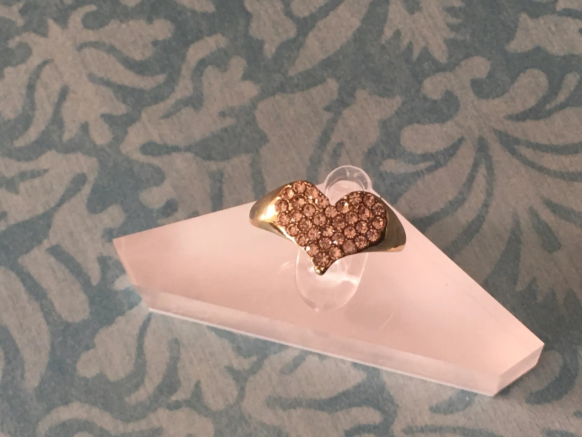 Champagne Heart Ring, Size 7 - Image 2