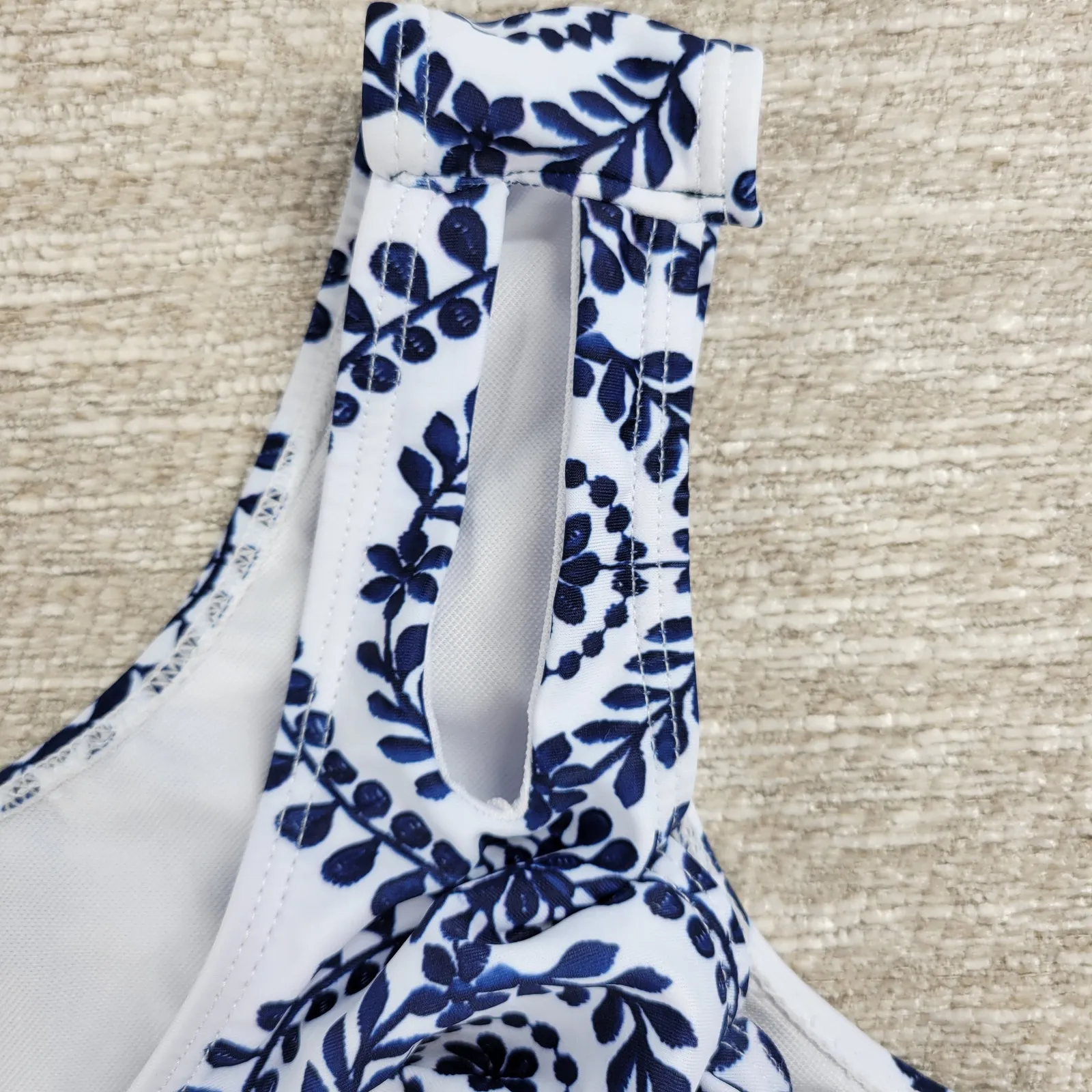 Bikini Swimwear Womens 4XL Blue‎ White Keyhole Soft Padding Swim Beach Summer Blue Size 4X - Image 3