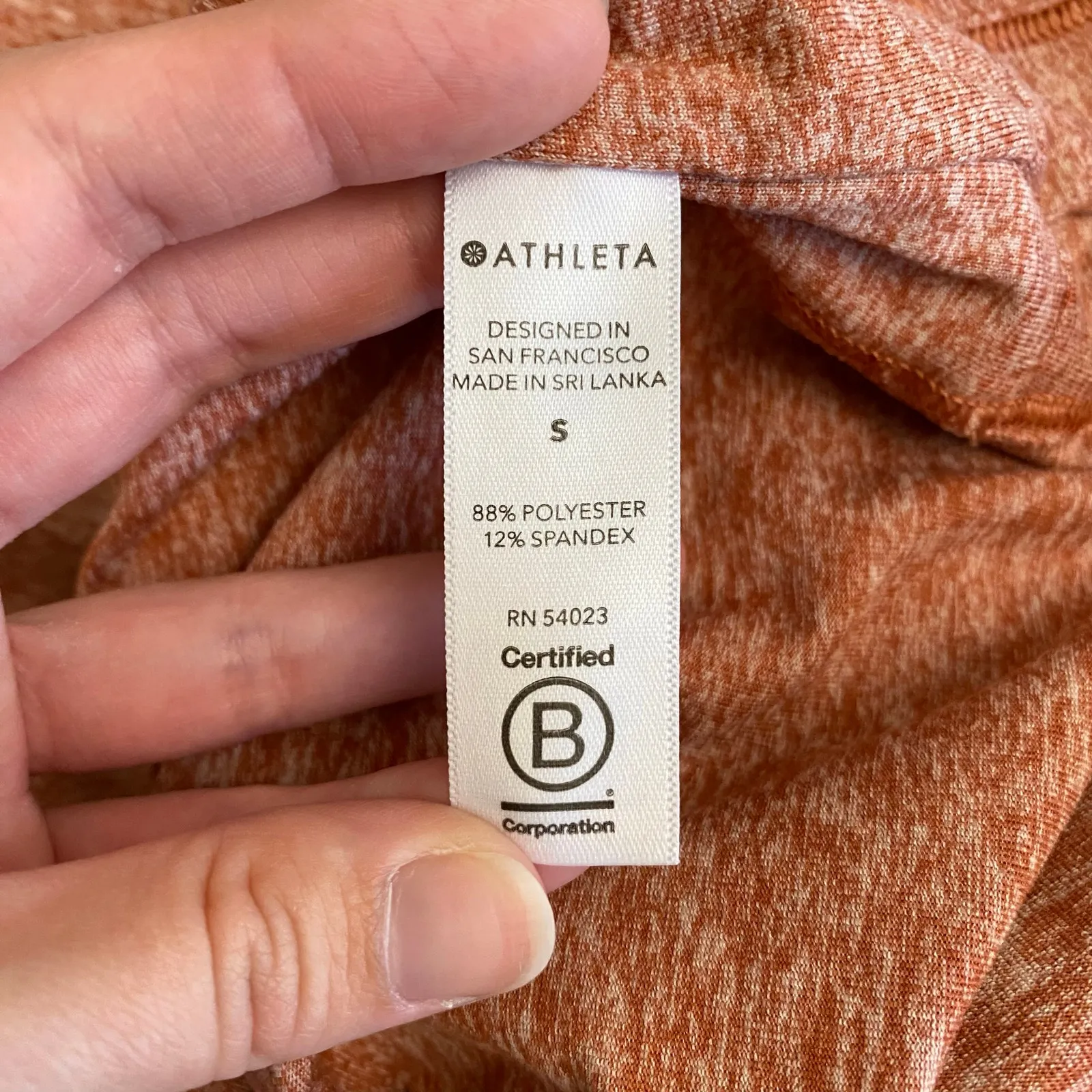 Athleta Uptempo Hoodie Sweatshirt‎ In Cameo Peach/ Etruscan Red Womens Size S - Image 6