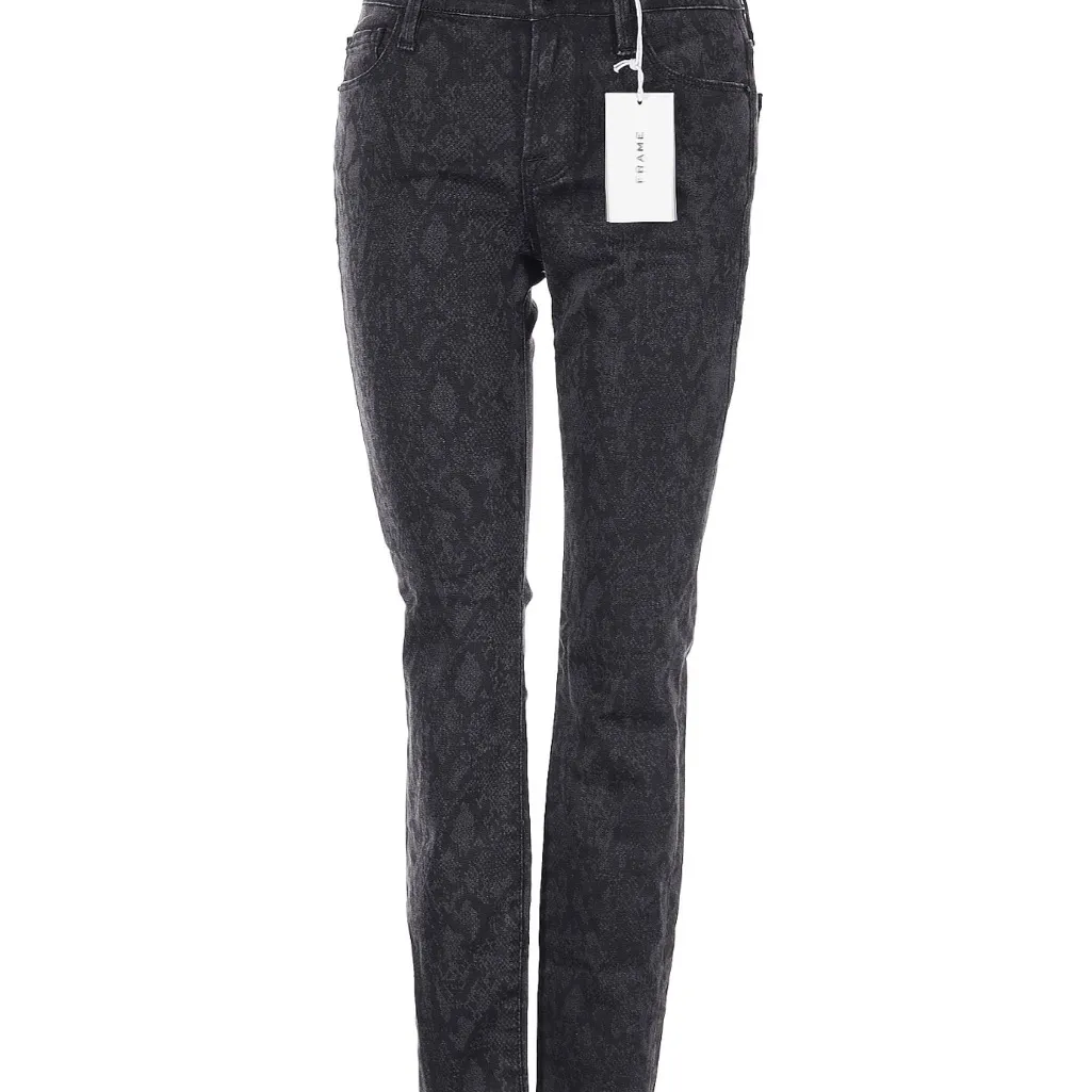 Frame Denim Black Snake Patterned Skinny Jeans NWT - Image 5