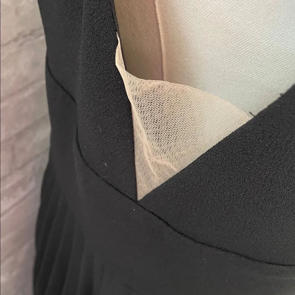 Helsi Chic Black Midi Dress with Lace Hem Size XL - Image 6