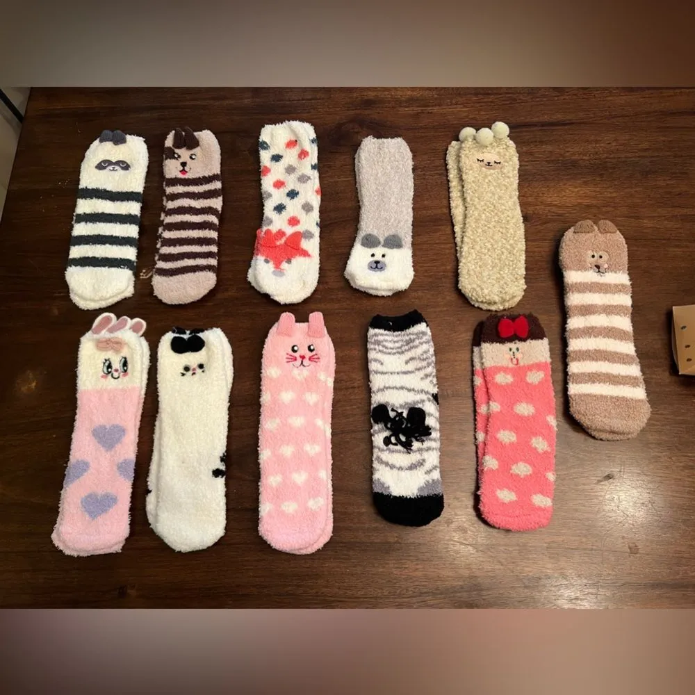 CUTE ANIMAL Christmas Socks Gift Boxes, 3D Fluffy Thick Warm Winter Socks - Image 5