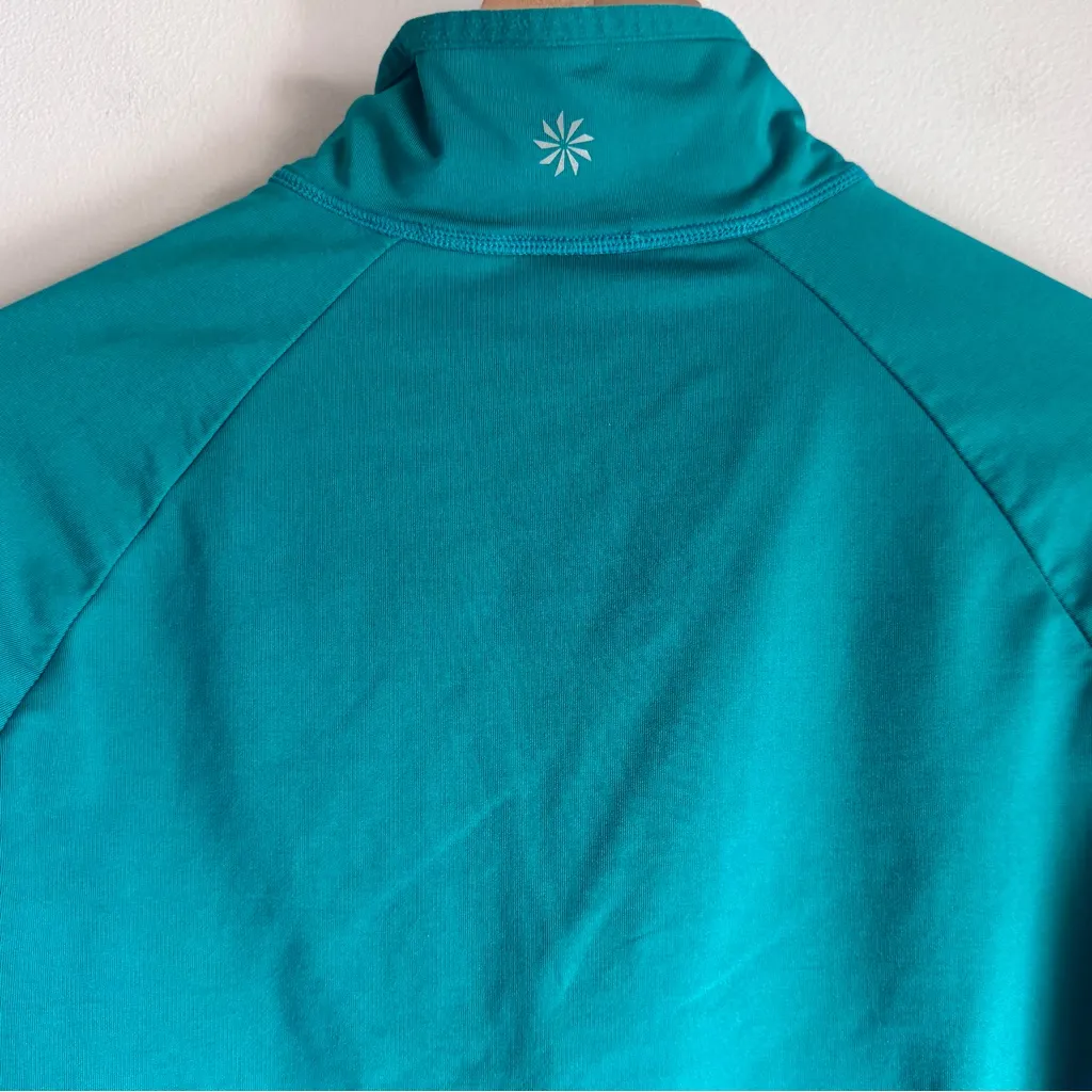 Athleta Alacrity Half Zip Pullover Teal Blue Athletic Workout Shirt Size Small - Image 5