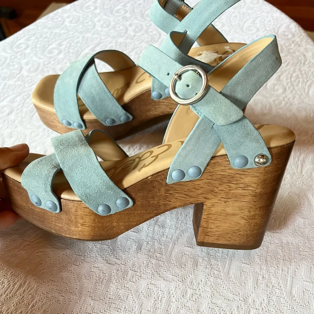 Women's Josefine Sky Blue Platform Wedge Sandals Size 7.5 - Image 8