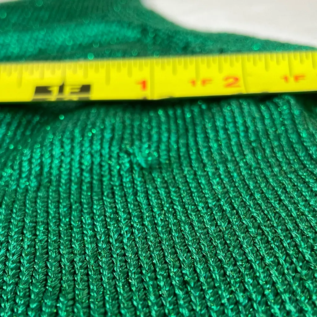 Lovers and Friends Wrap Knit Green Sparkle Sleeveless Dress Size Medium‎ - Image 9