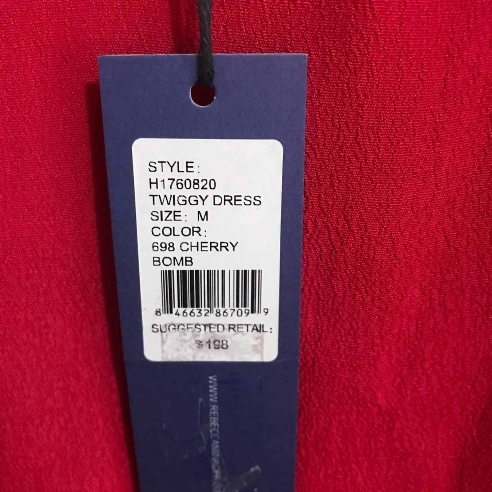 NWT Rebecca Minkoff Twiggy Dress in Cherry Bomb Size M - Image 6