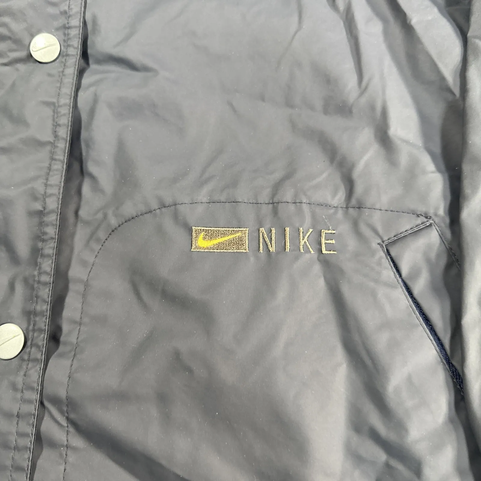 Vintage Nike Jacket Woman's SZ S Blue Windbreaker Rain Coat Y2K 90s Spellout - Image 5