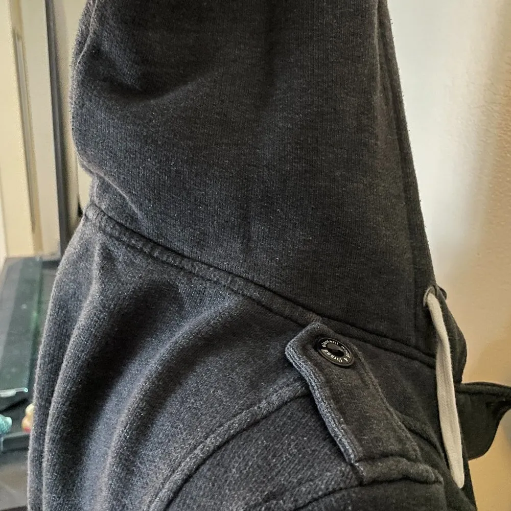 Vtg Hooded warm button gray coat jacket grey element Size M - Image 4