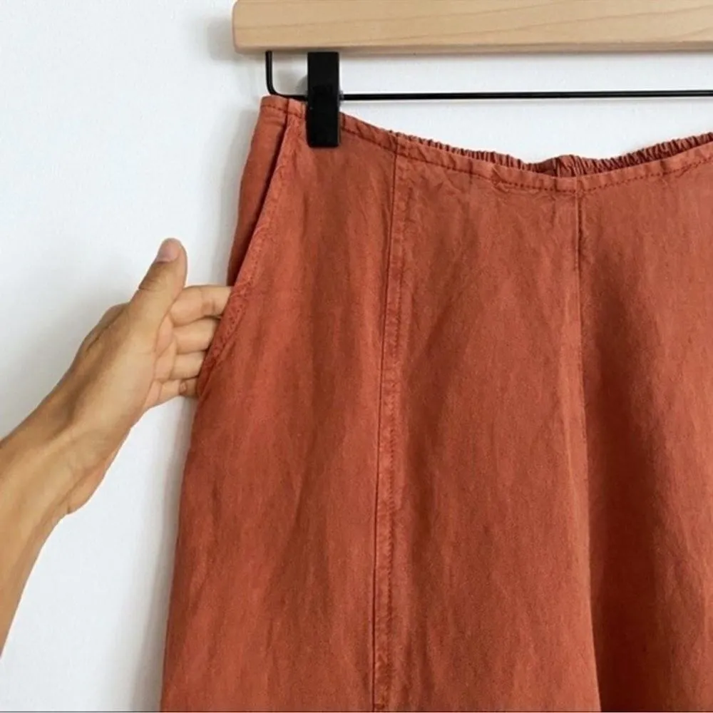 Young Fabulous & Broke Wide Leg Cropped Linen Pants High Rise Beach C16 - Image 7