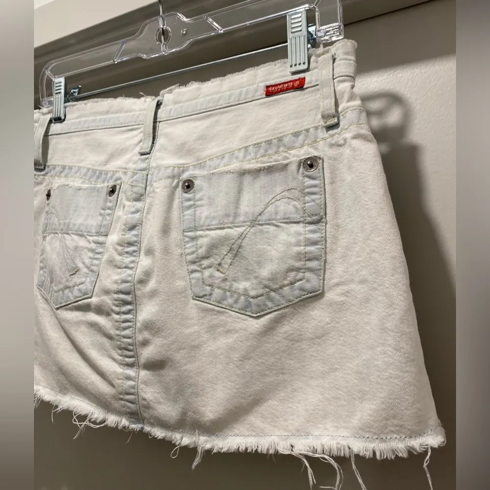 VTG 90s 2000s Y2K  Jeans Light Blue Denim Low Rise Mini Skirt - 27 - Image 7