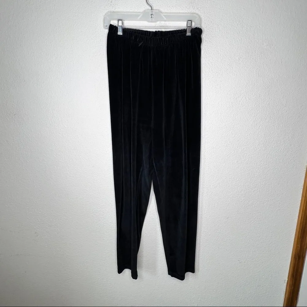 Vintage Jason Maxwell‎ 2 Piece Velour Pantsuit Black Size M - Image 13