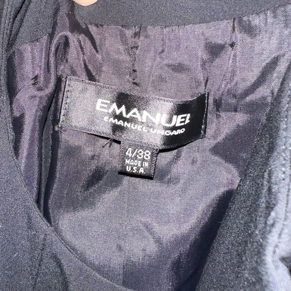 Emanuel Ungaro 4/38 business casual luxe shell & blazer Black - Image 3