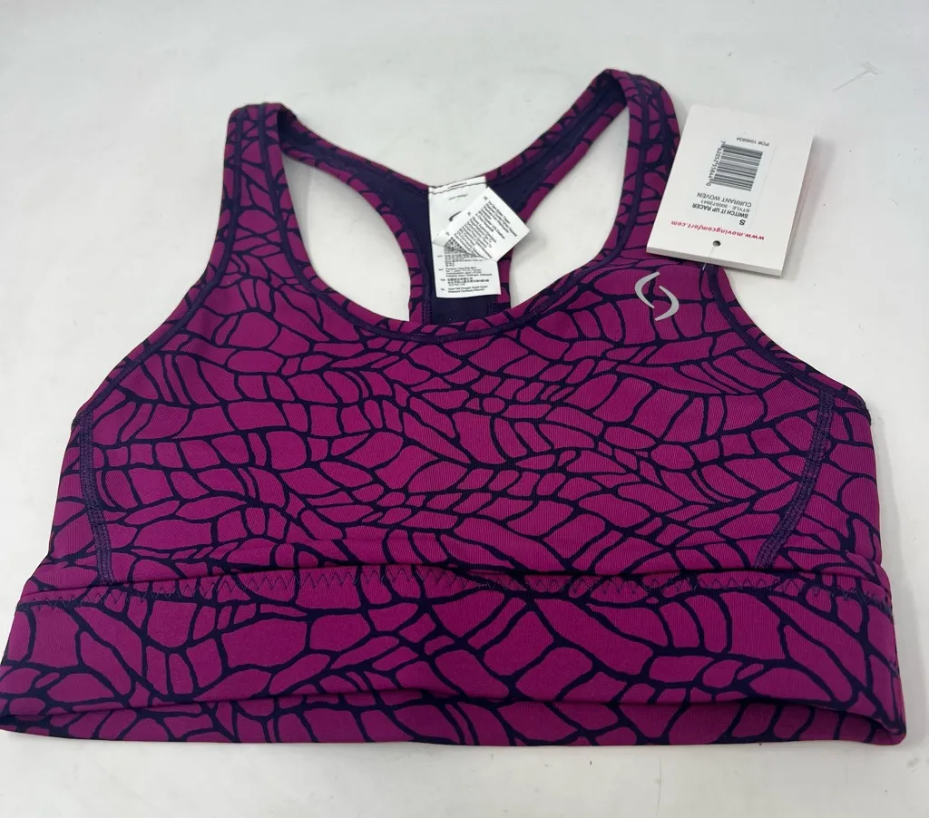 Moving Comfort Switch it up Racer sports bra in Currant Woven size S Small NWT - Image 1