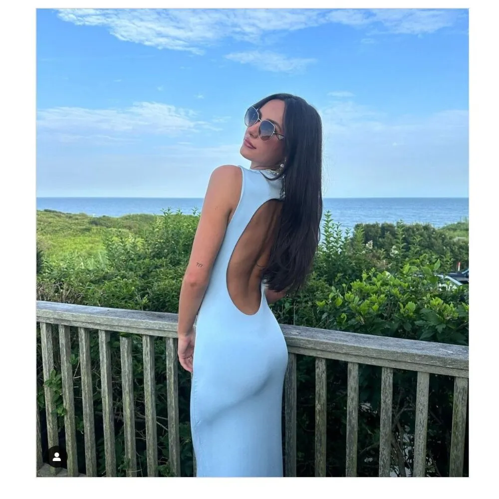 SER.O.YA Olive Gown in Powder Blue Medium New Womens Maxi Long Dress - Image 14