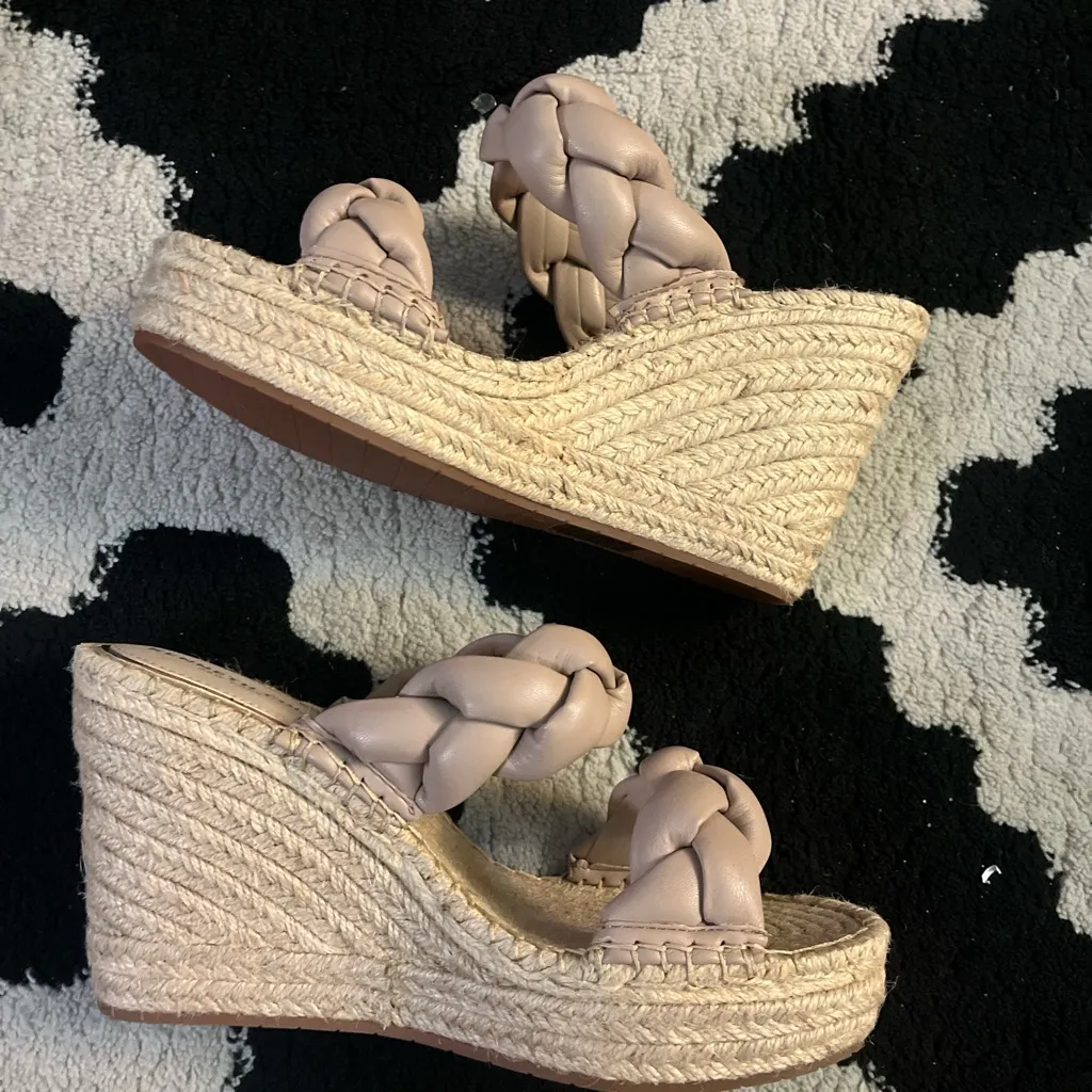 Kenneth Cole Braided Wedge Olivia Sandals - Tan - Image 6