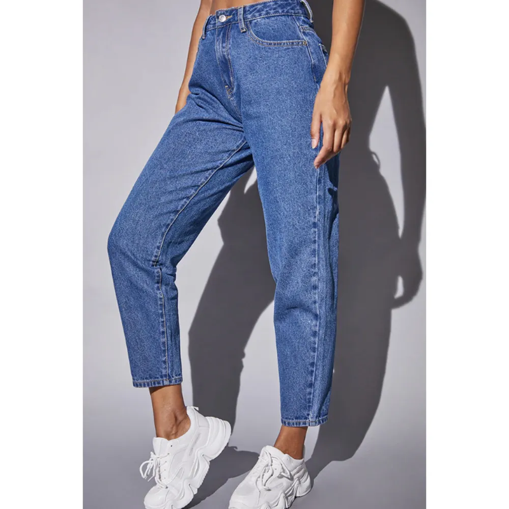 PrettyLittleThing Mid Blue Wash Basic Dad Jeans, Size 6​​​​​​​​​ - Image 3