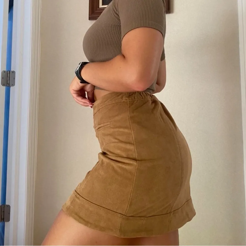 Abercrombie brown suede skirt - Image 2